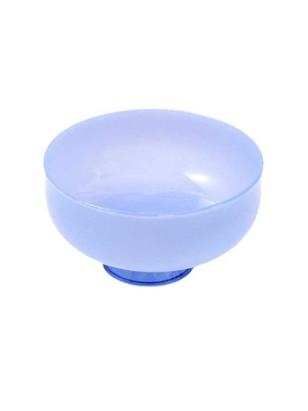Japanese-Style Milk Glass Footed Dessert/Fruit Salad Bowl, Color Blue Jade